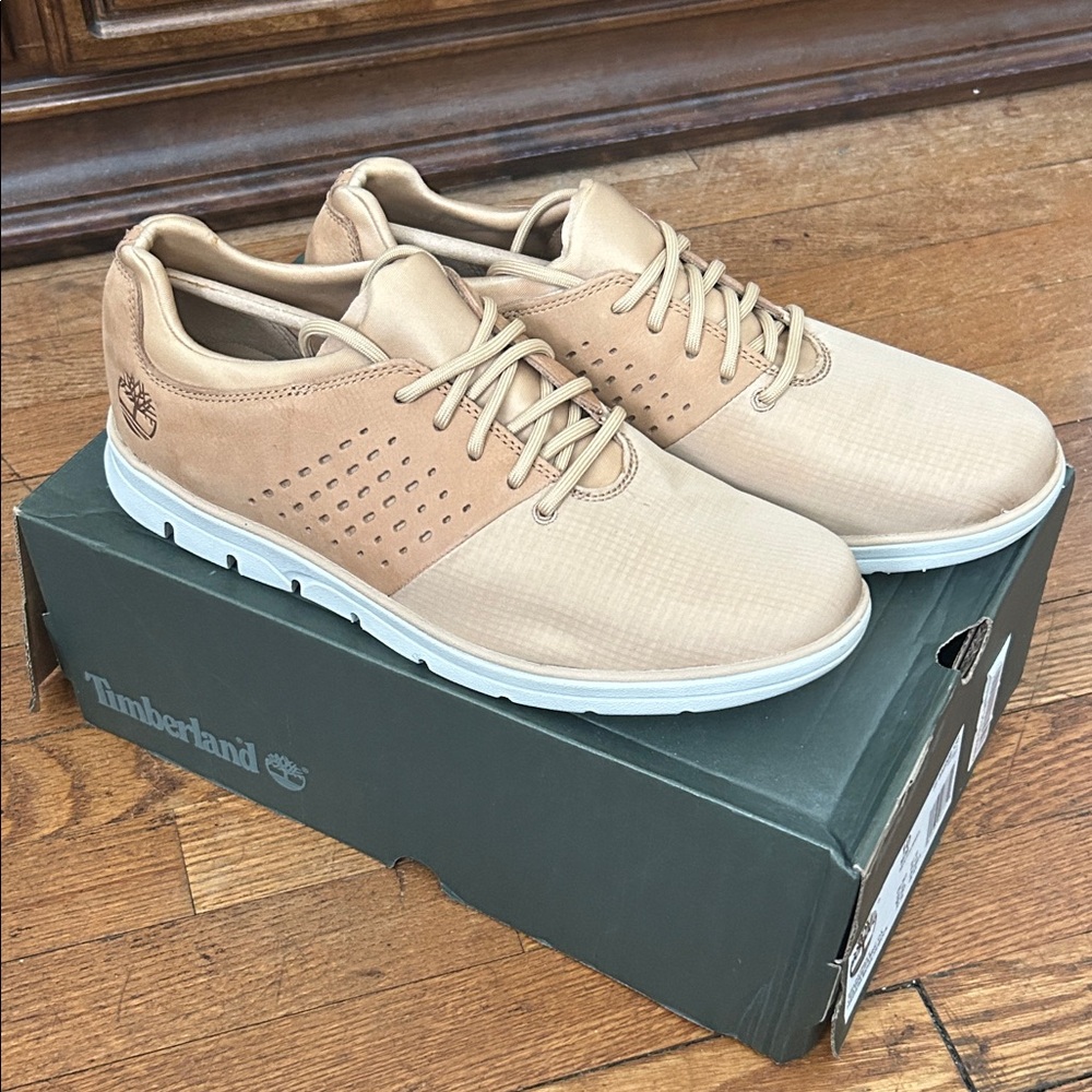Timberland Men’s Beige/Tan Low-Top Casual Sneakers